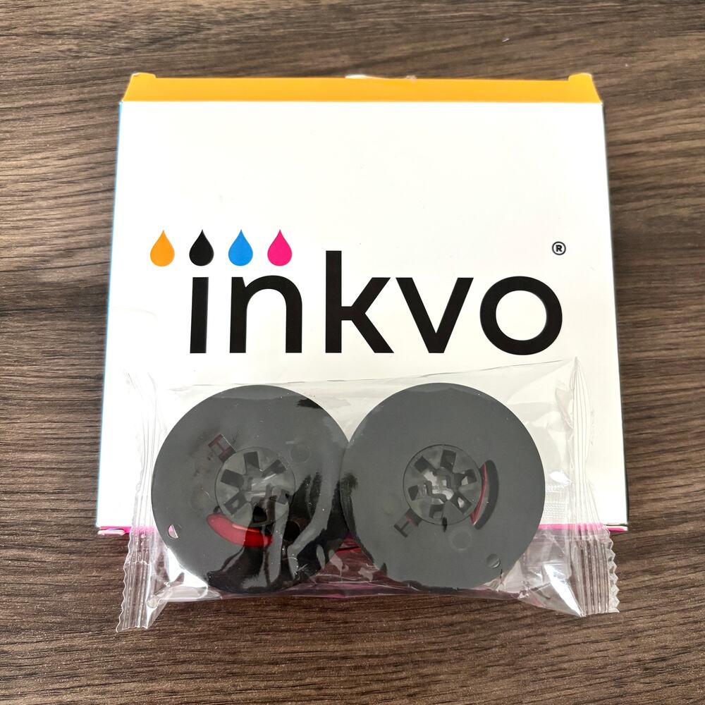 Inkvo Universal Twin Spool Typewriter Ribbon Ink - Black and Red